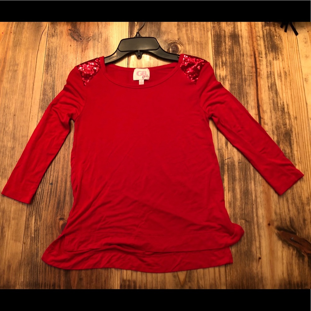 GB Girls Red Top, Size Small, Like New